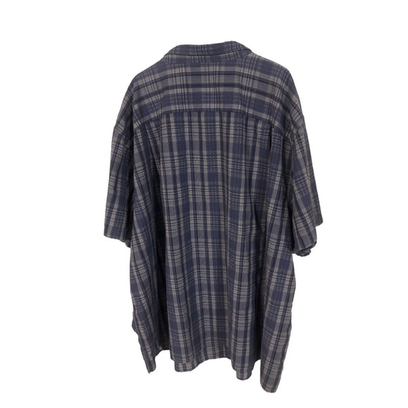 Oak Hill Cool & Dry Button Up Short Sleeved Pockets Roomy Side Vents Casual 6XL - Picture 6 of 10